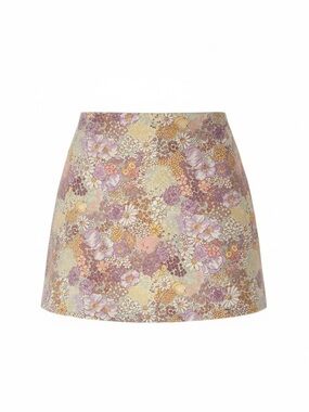 Altar'd State Floral Retro Mini Skirt